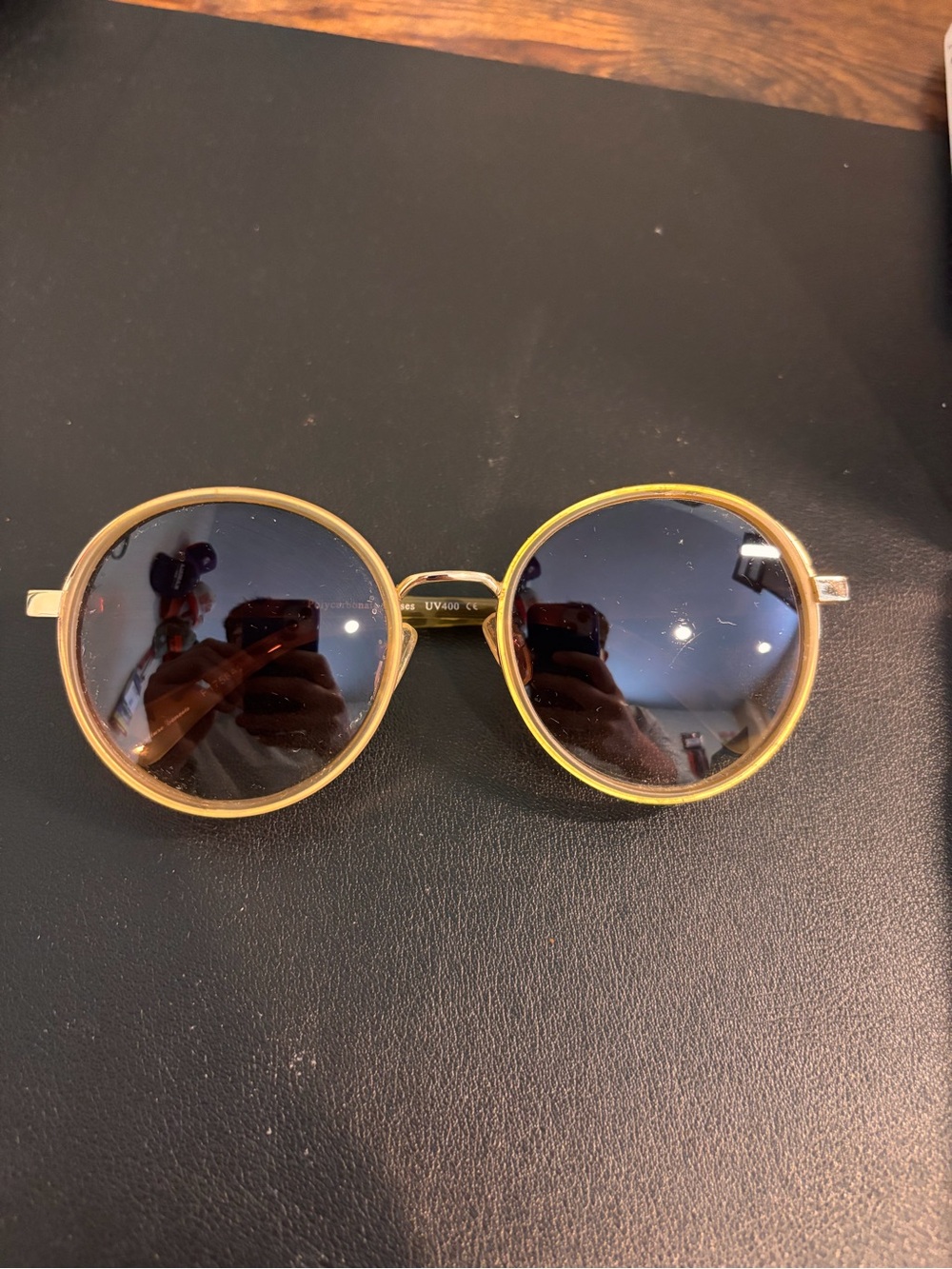 Gold Round Frame Women’s Sunglasses - UV400 Protection